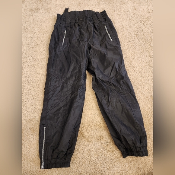 Womens Rodeo Snow Pants Waterproof 25/26  Black 34" Waist #C74 - Picture 1 of 8
